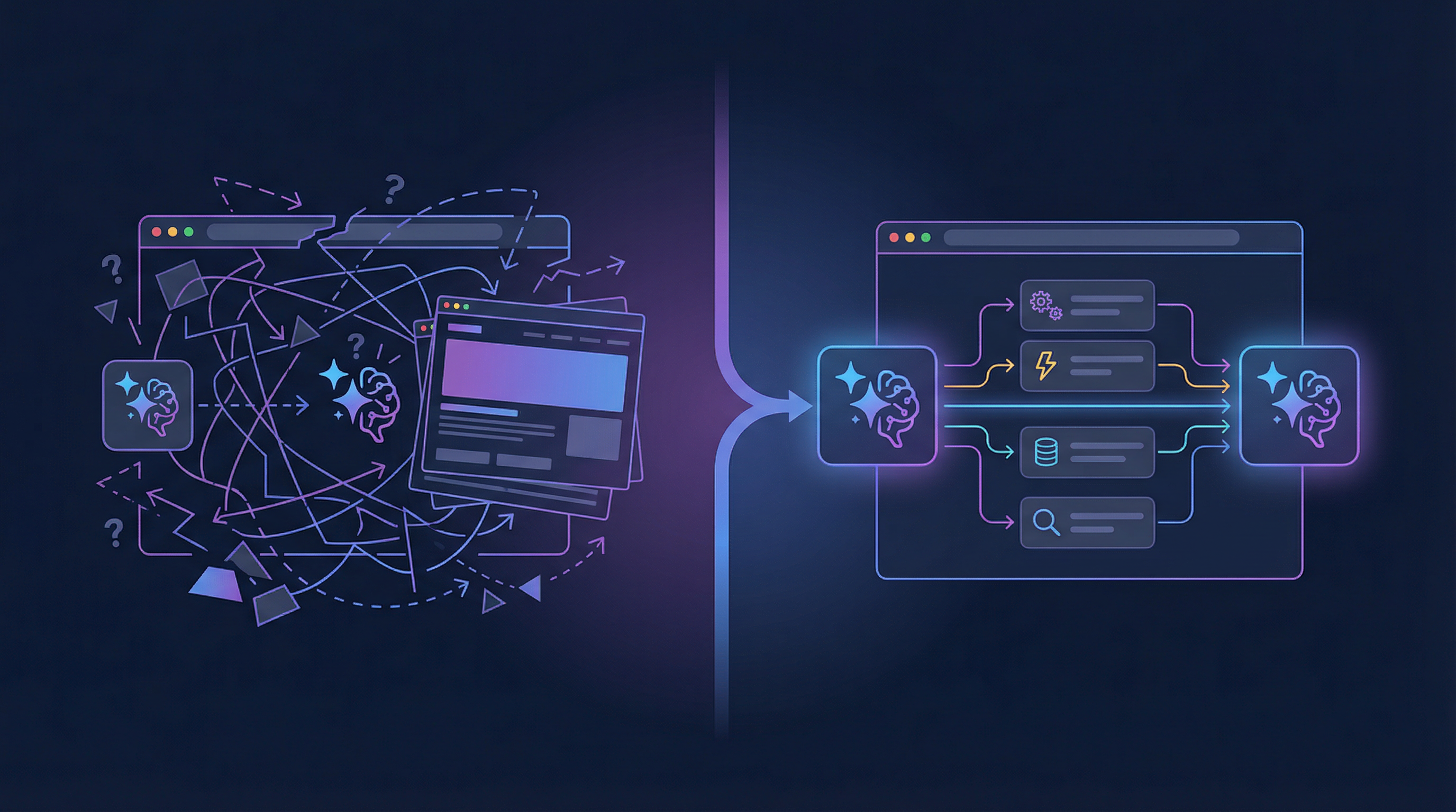 AI agents struggling with messy DOM scraping vs cleanly interacting with structured WebMCP tools